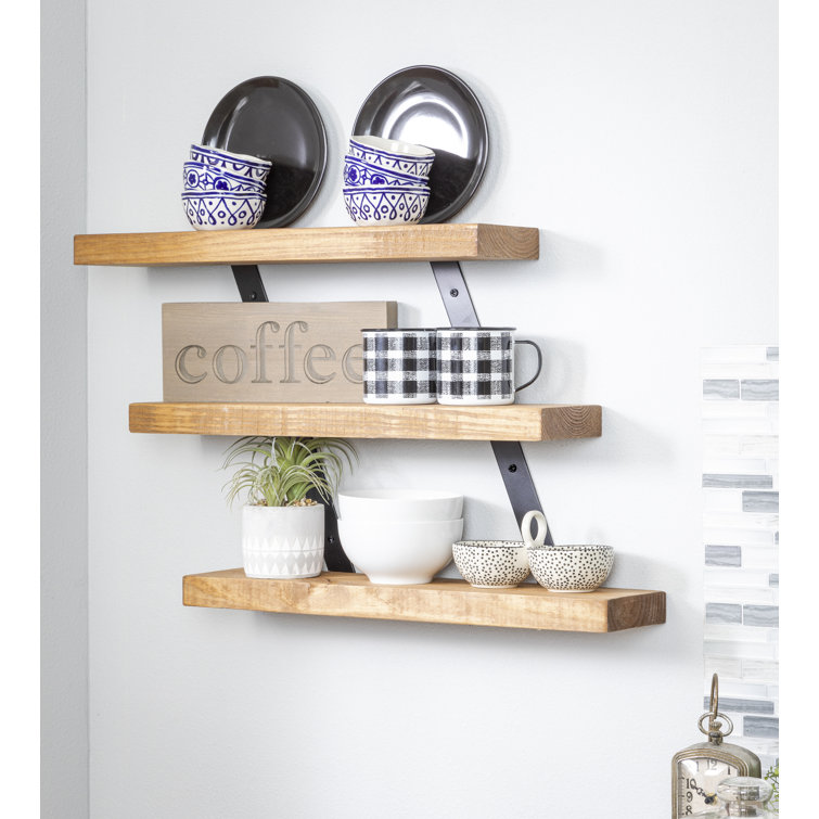 Serene 3 Piece Pine Solid Wood Tiered Shelf & Reviews | Birch Lane Serene 3 Piece Pine Solid Wood Tiered Shelf & Reviews | Birch Lane